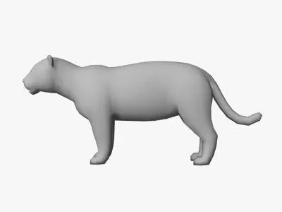 Low Poly Jaguar panther Low-poly 3D model