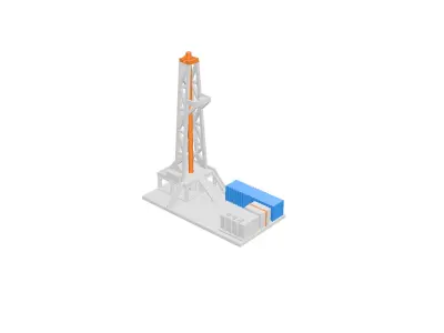 Oil Field - Oil rig-Printable model 3D print model