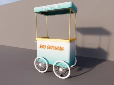 Ice Scream cart 3D model