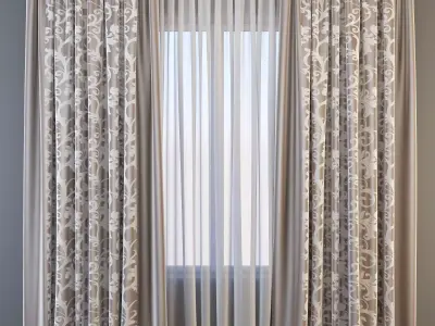 Set 71 Curtains 3D model
