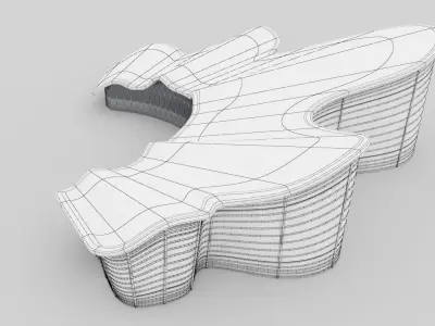 Nantong Grand Theater Low-poly 3D model