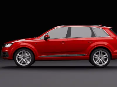 Audi Q7 Tfsi e Red Dark 3D model