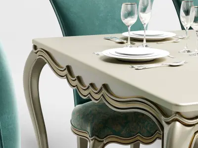 Dining Tables Set 03 3D model