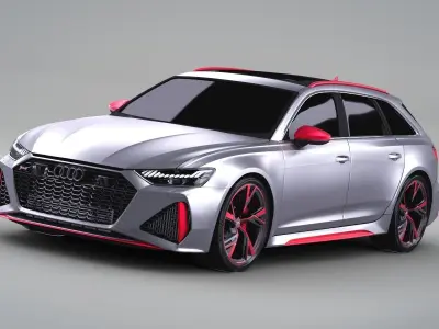 Audi RS6 2020 HQ Exterior model 3D model