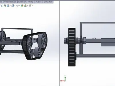 Tracked Mobile Robot Free 3D model