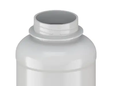 Plastic Bottle White 01 3D model