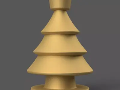 Christmas Tree Candle Container STL 3D print model
