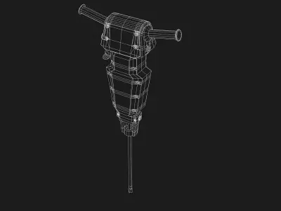 Construction Concrete Breaker 3D model