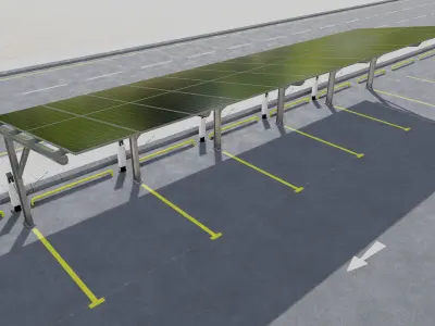Solar Carport Type 2 3D model
