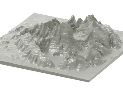 Mountain 3D Printing  Model for Free Free 3D print model