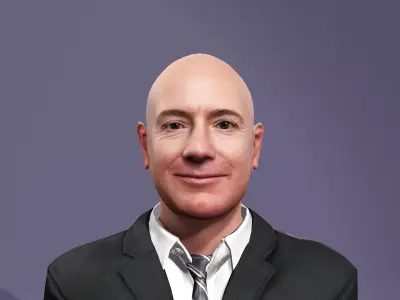 Realistic Bald Western Male Character 3D Model Jeff Bezos Amazon 3D model