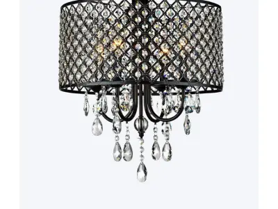 Mckamey light Dimmable Drum Chandelier 3D model