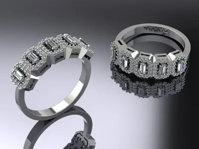 Jewelry Ring Gold 3D print model 26