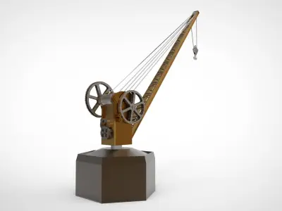 old harbour crane 3D model