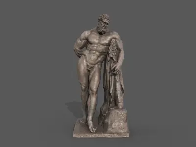 Statue of Hercules Low-poly 3D model