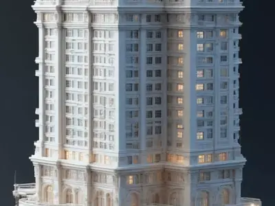 Seven Star Hotel 3D Model 3D print model