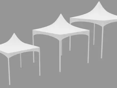 Outdoor Wedding Tent 3x3 4x4 5x5mt Low-poly 3D model