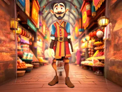 Renaissance Merchant model pack Low-poly 3D model