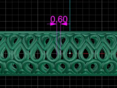 Turkey Gold Bangle Bracelet  3D print model