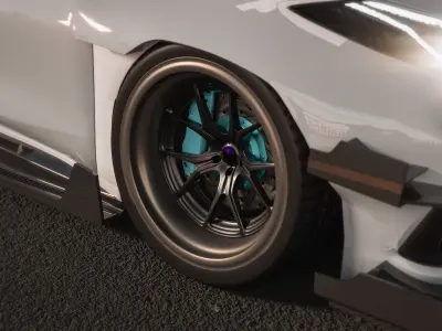 Wide Body C8 Corvette  3D model