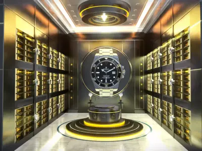 SAFE - VAULT LOCKER ROOM - PBR TEXTURES - GAME-VR READY Low-poly 3D model