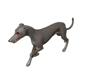 Stylized Greyhound Dog 3D Model Low-poly 3D model