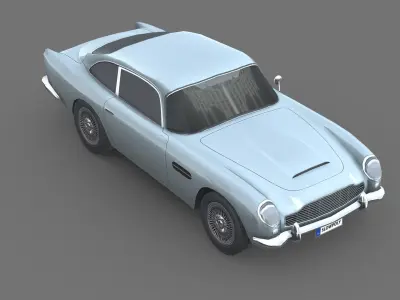 Aston Martin DB5 Classic Low-poly 3D model