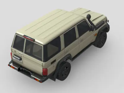 Toyota Land Cruiser 70 GXL 2024 Low-poly 3D model