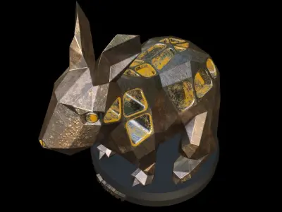 Steampunk Rabbit Low-poly 3D model