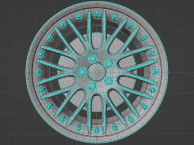 Speedline - 2 Piece Wheels - Game Ready Low-poly 3D model