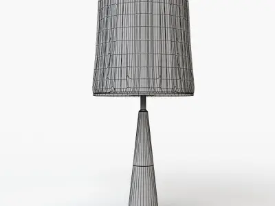 Light table lamp with shade 3D model