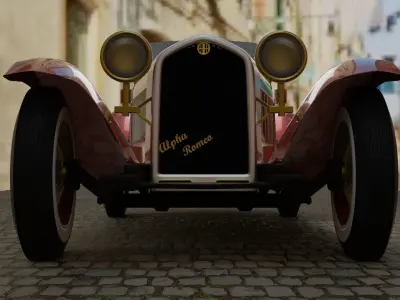 Alfa romeo 8C Grand sport 1931 Low-poly 3D model
