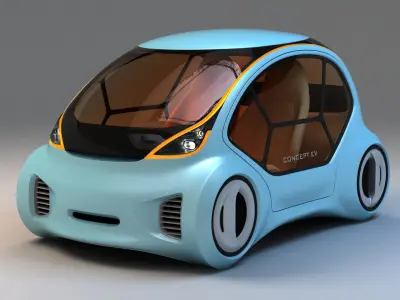 Kancil EV-1v2 - wide glass 3D model