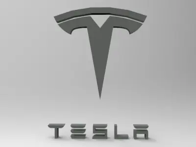 Tesla Logo Low-poly 3D model