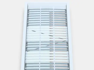 MALM Bed frame high w 2 storage boxes 33 Low-poly 3D model