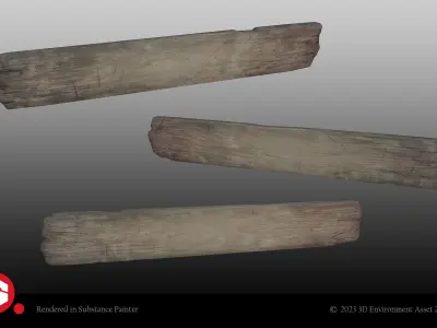 Old Wood Planks Combination for Unreal Engine and Unity 3D Low-poly 3D model