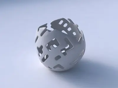 Bowl compressed 3 with smooth cuts 3D print model