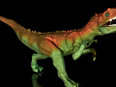 Dinosaur predator Allosaurus Low-poly 3D model