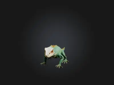 Realistic Injured Lizard Model Low-poly 3D model