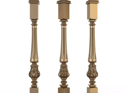 stair column for cnc 3D 3D print model