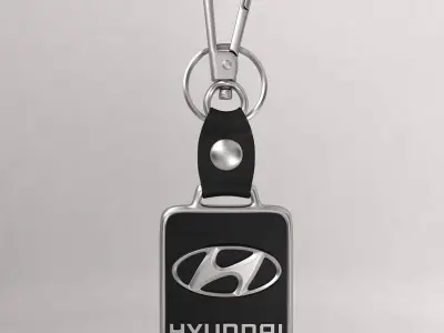 Hyundai car logo keychain 3d model  3D model