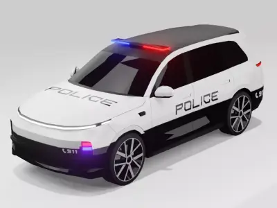 Police Vehicle LiXiang L9 Low-poly 3D model