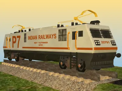 Indian Railway Electric Locomotive 3D Model 3D model