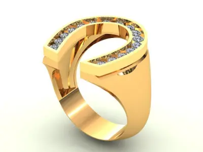 anillo  Herradura Horseshoe Ring 3D print model