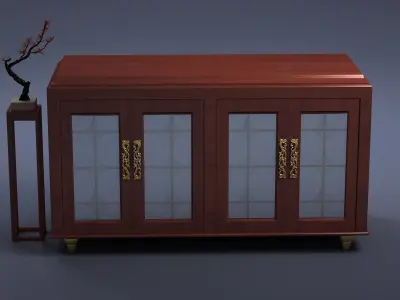 cabinet cabinet wardrobe sofa bed table bookshelve 3D model