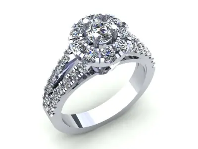 Solid Love Wedding Ring 371 3D print model