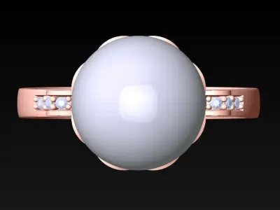 Pearl Ring - Womens Rings  - N832315 3D print model