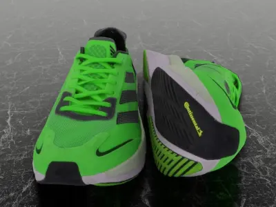 ADIDAS ADIZERO BOSTON 11 3D SHOES - GREEN Low-poly 3D model