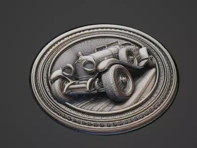 Car Medallion 3D print model by blackorangemodels