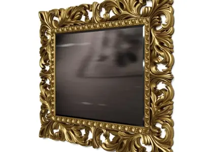 Italian luxury classic  frame with mirror 3D model